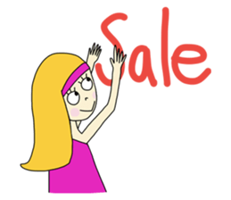 Eve, cheerfully girl sticker #932659