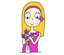 Eve, cheerfully girl sticker #932664