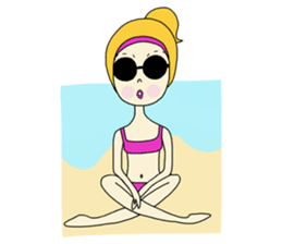 Eve, cheerfully girl sticker #932665