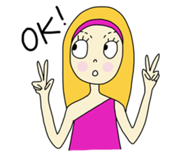 Eve, cheerfully girl sticker #932668