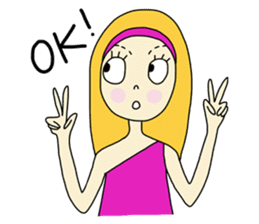 Eve, cheerfully girl sticker #932668