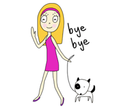 Eve, cheerfully girl sticker #932671