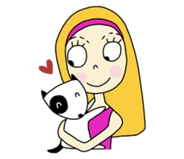 Eve, cheerfully girl sticker #932677