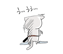 cat samurai sticker #933894