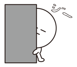 big head man (circle face) sticker #934247