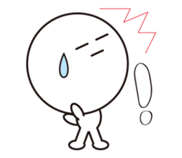 big head man (circle face) sticker #934264