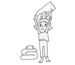 Mrs. USAKO of the cleaning staff sticker #934440