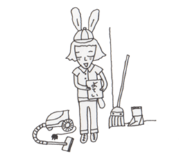 Mrs. USAKO of the cleaning staff sticker #934448