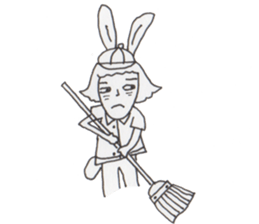 Mrs. USAKO of the cleaning staff sticker #934450