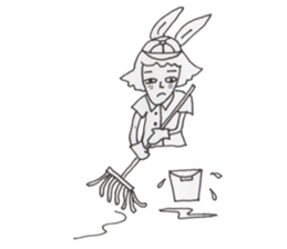 Mrs. USAKO of the cleaning staff sticker #934451