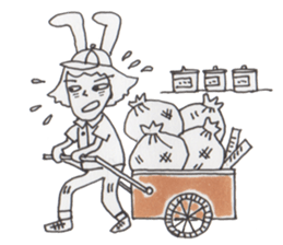 Mrs. USAKO of the cleaning staff sticker #934455