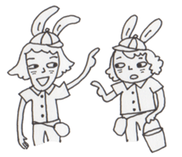 Mrs. USAKO of the cleaning staff sticker #934457