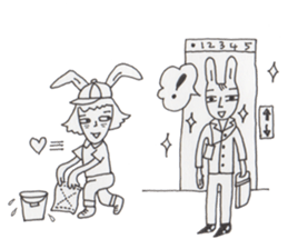 Mrs. USAKO of the cleaning staff sticker #934458