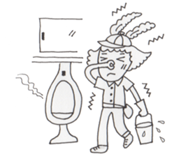 Mrs. USAKO of the cleaning staff sticker #934461