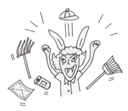 Mrs. USAKO of the cleaning staff sticker #934463