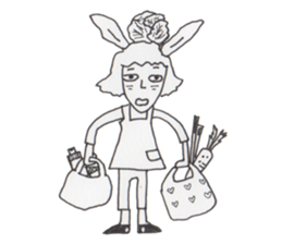 Mrs. USAKO of the cleaning staff sticker #934469