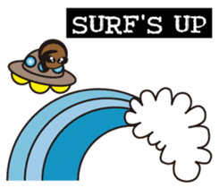 Alien is Surfing sticker #934879