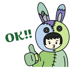 ZooKurumi Rabbit zombie sticker #935720