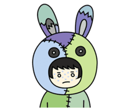 ZooKurumi Rabbit zombie sticker #935723