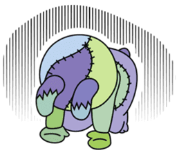 ZooKurumi Rabbit zombie sticker #935738