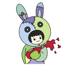 ZooKurumi Rabbit zombie sticker #935751
