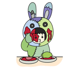 ZooKurumi Rabbit zombie sticker #935752