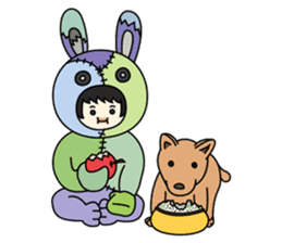 ZooKurumi Rabbit zombie sticker #935756