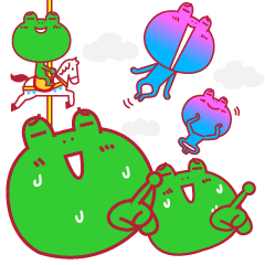 kaeru kun character & HAPPY LIFE