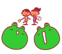 kaeru kun character & HAPPY LIFE sticker #936109