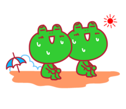 kaeru kun character & HAPPY LIFE sticker #936116