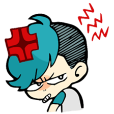 Mow hair boy sticker #937087