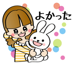 Girl & Rabbit (Japanese) sticker #937351