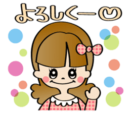 Girl & Rabbit (Japanese) sticker #937357
