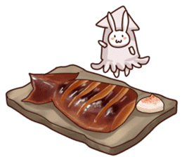 Gluttonous rabbit sticker #938231