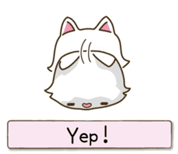 White cat sticker -English- sticker #939132