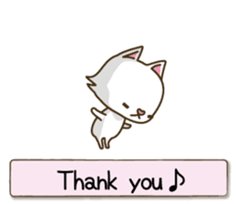 White cat sticker -English- sticker #939134