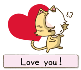 White cat sticker -English- sticker #939152