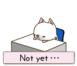 White cat sticker -English- sticker #939157