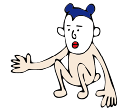 white face sticker #940445