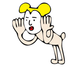 white face sticker #940452