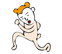 white face sticker #940454