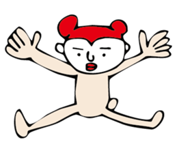 white face sticker #940460