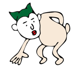 white face sticker #940461