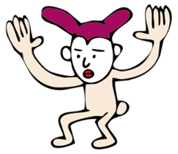 white face sticker #940466