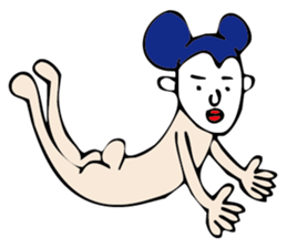 white face sticker #940475