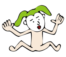 white face sticker #940477