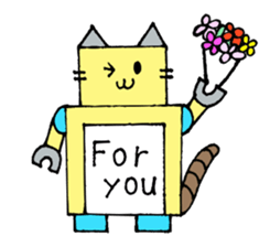 Cat type robot "ROBONEKONYAN" sticker #940706