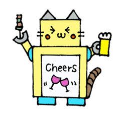 Cat type robot "ROBONEKONYAN" sticker #940719