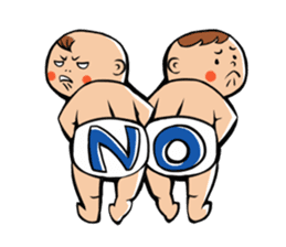 Daddy, please! Cute babies.(English) sticker #941610