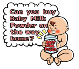 Daddy, please! Cute babies.(English) sticker #941612